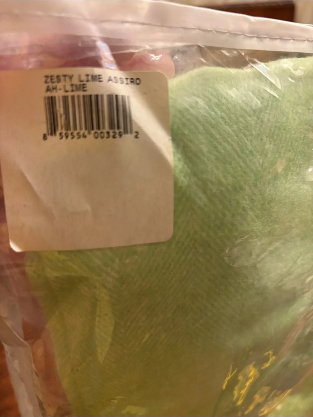 Made In Italy Light Green Throw with White Fringe 50” x 66”